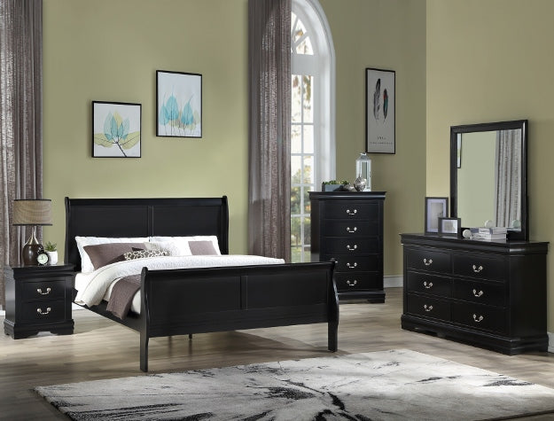 B3950 LOUIS PHILIP BLACK BEDROOM GROUP B3950 LOUIS PHILIP BLACK BEDROOM GROUP