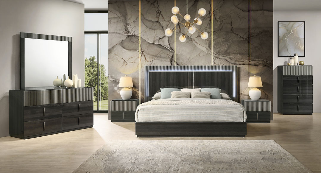 bed dresser set Elements Avalanche Queen Bed, Dresser And Mirror