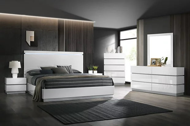 B44 Florence Bedroom Set - Eve Furniture Queen 5-Piece ( Bed | Dresser | Nightstand | Mirror | Chest ) B44 Florence Bedroom Set - Eve Furniture Queen 5-Piece ( Bed | Dresser | Nightstand | Mirror | Chest )