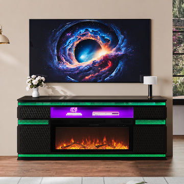 A-W034 (Black) tv stand