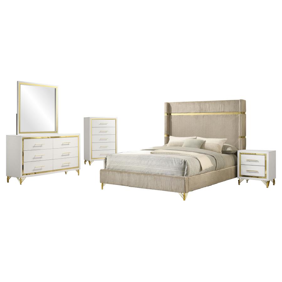 Lucia Bedroom Set Beige and White