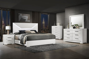 Ives Bedroom Set White High Gloss
