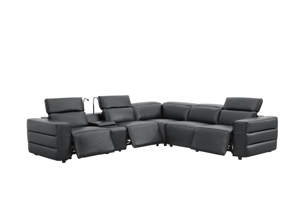 MI-2520 Holly (Black) 6pcs power reclining sectional