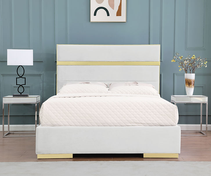 B810 Cartier platform bed (Ivory)