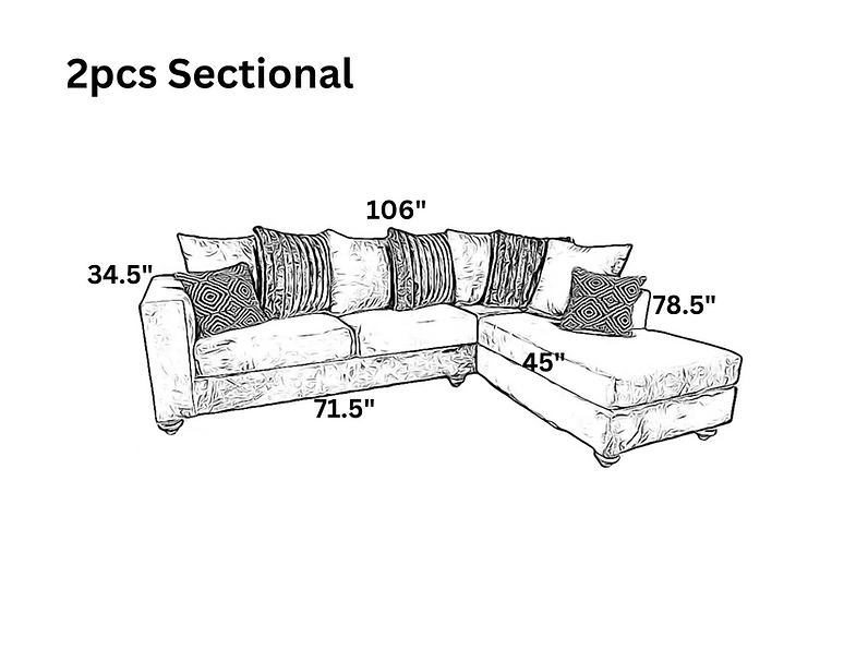 S310 Rivera Sectional — Unique Home Furniture Post Oak