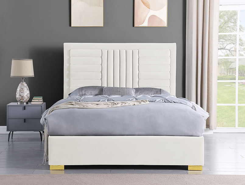 B820 Anita platform bed (Ivory)