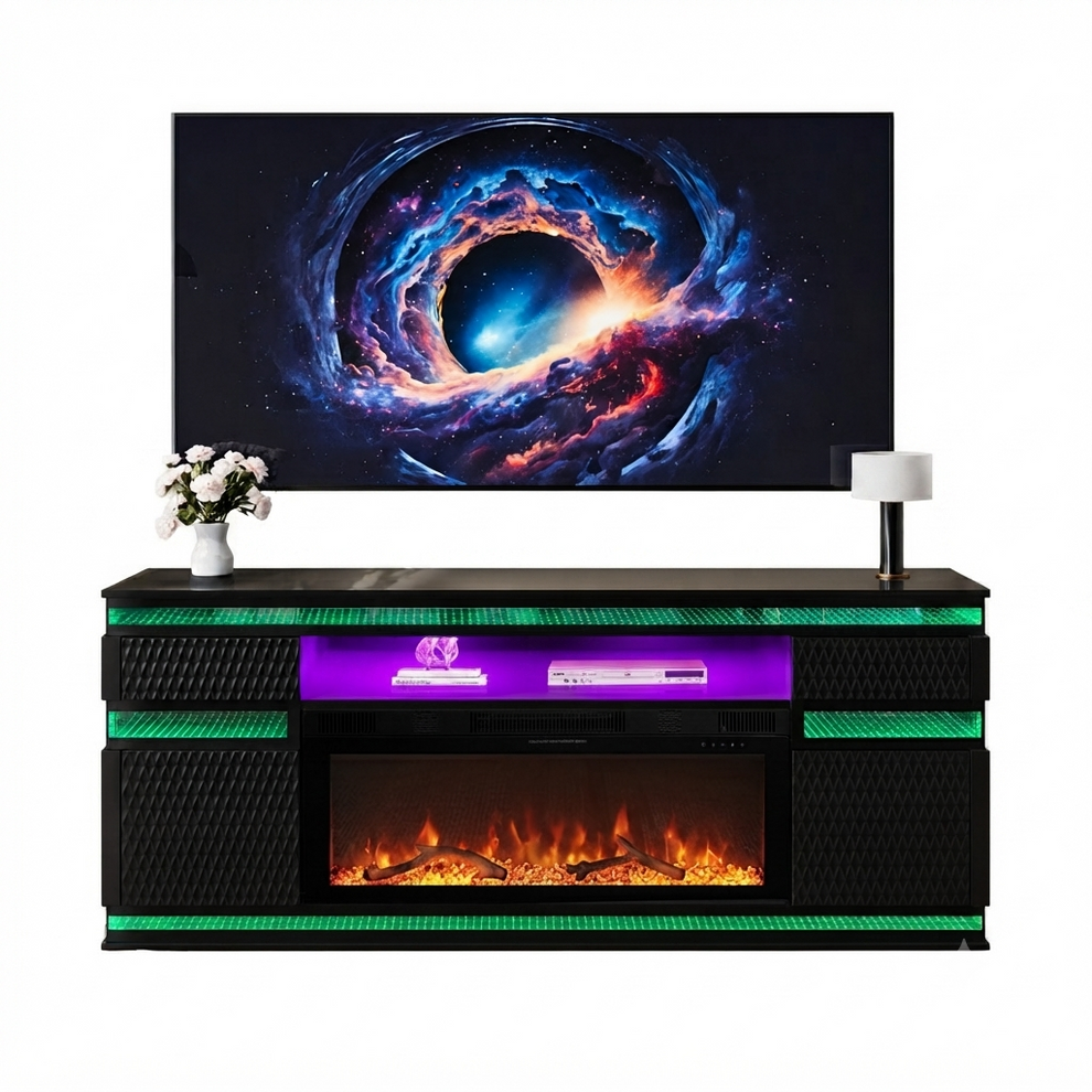 A-W034 (Black) tv stand