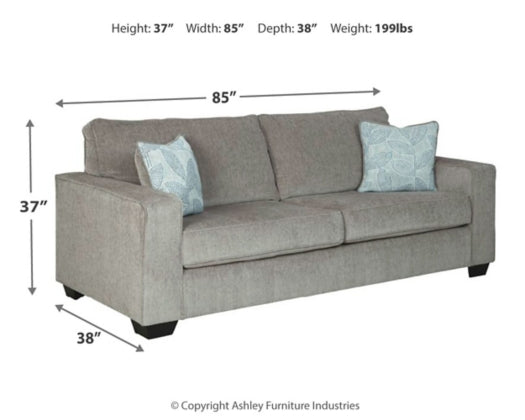 Ashley Altari Queen Sofa Sleeper alloy