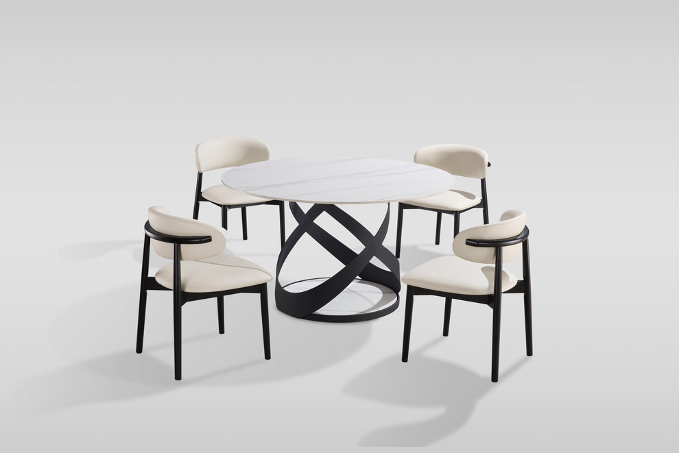 D1550 Dimi (Clear Glass/Bronze) dining set