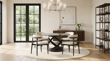 D1550 Dimi (Smoke Glass/Black) dining set