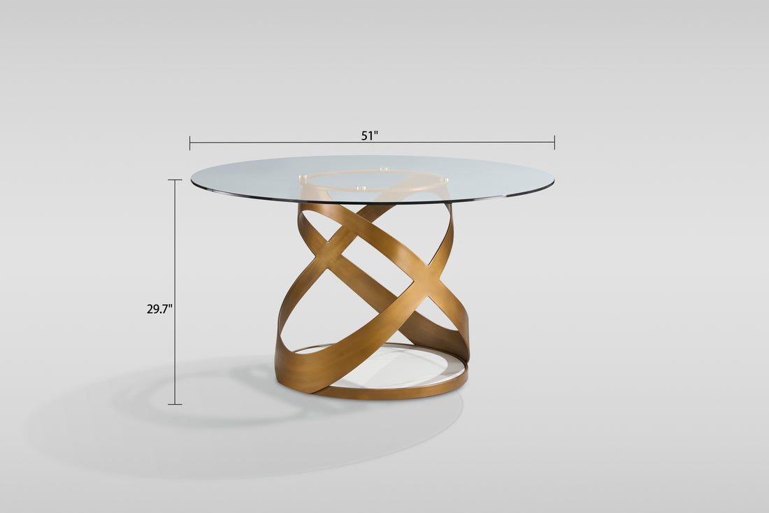 D1550 Dimi (Clear Glass/Bronze) dining set