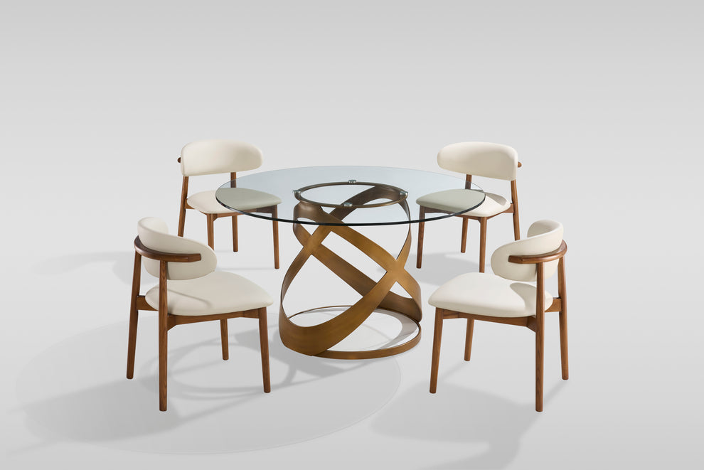 D1550 Dimi (Clear Glass/Bronze) dining set