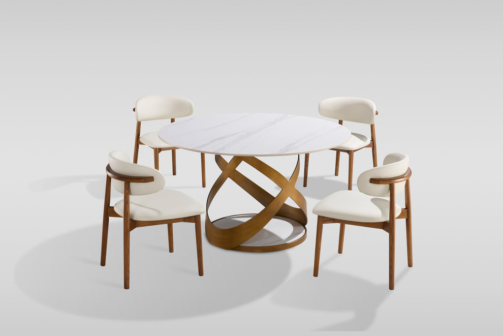 D1550 Dimi (Wh/Brz) 5pcs dining set
