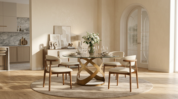 D1550 Dimi (Clear Glass/Bronze) dining set