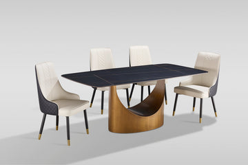 D1576 Roxy (Black/Bronze) dining set