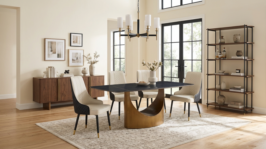 D1576 Roxy (Black/Bronze) dining set
