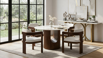 D1581 Jorri (White/Walnut) dining set