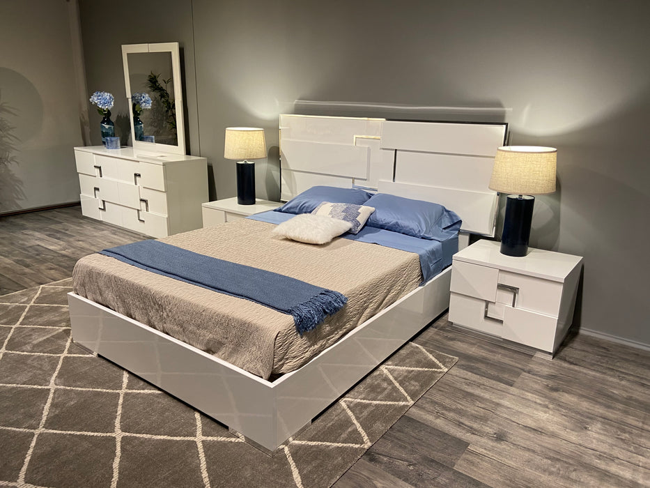 Infinity White Italian Bedroom Set