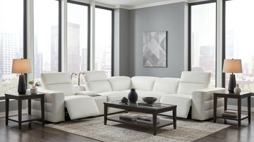 MI-2520 Holly (White) 6pcs power reclining sectional