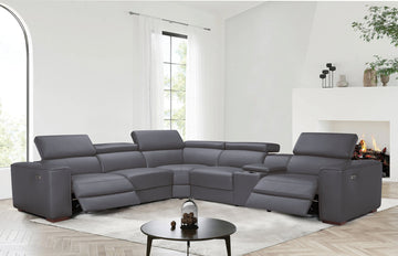 MI-633 Picasso II 6pcs Dk. Grey (2 Power recliners)