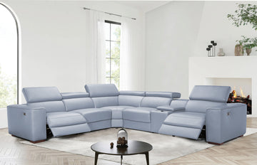 MI-633 Picasso II 6pcs Lt. Blue (2 Power) recliner