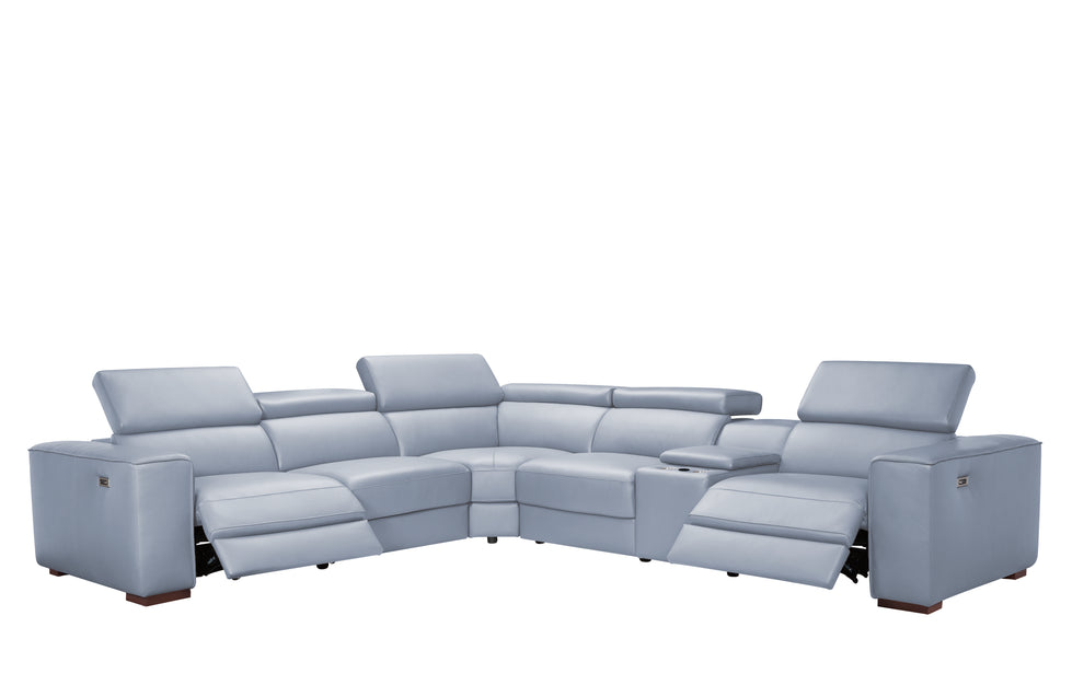 MI-633 Picasso II 6pcs Lt. Blue (2 Power) recliner