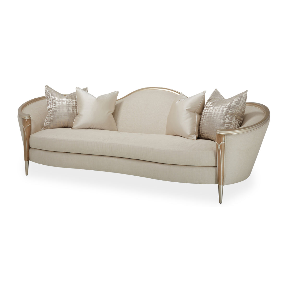 Michael Amini Villa Cherie Caramel sofa and loveseat