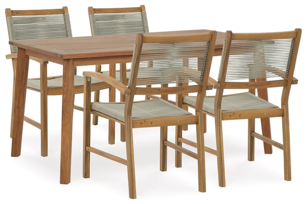 Ashley Janiyah Outdoor Dining Table and 4 Chairs