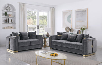 S1001 Capri (Grey) sofa loveseat