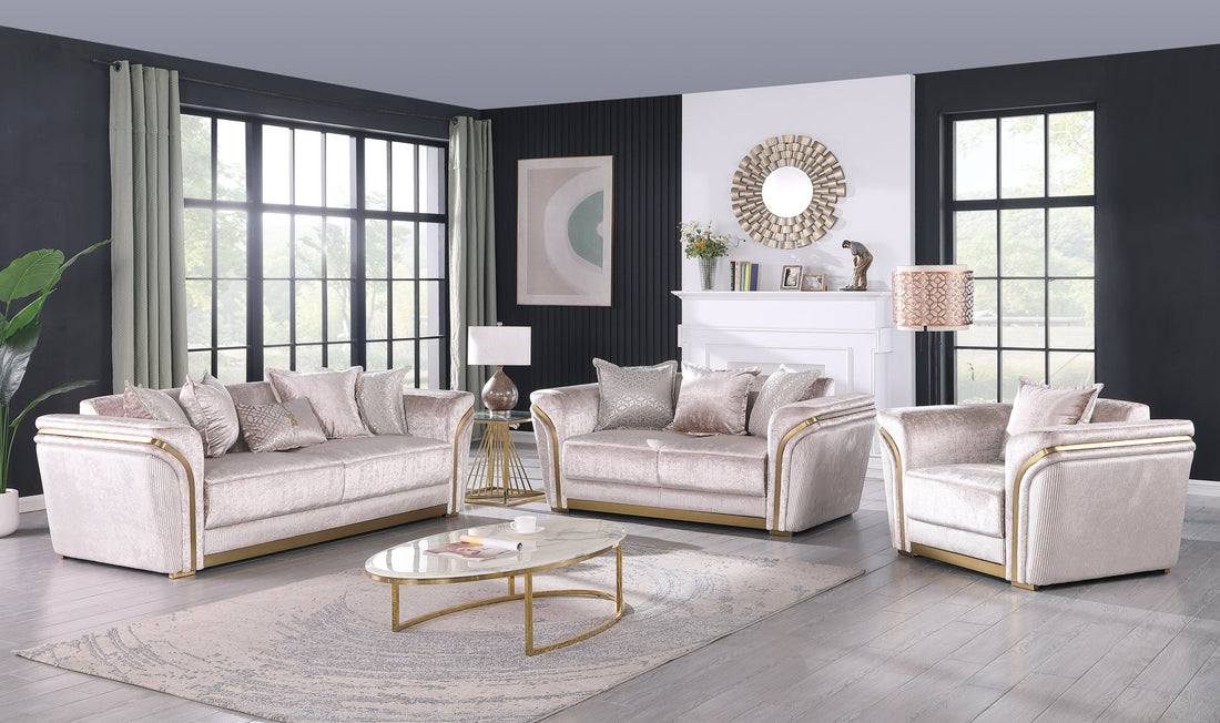 S1005 Torino (Champagne) sofa loveseat