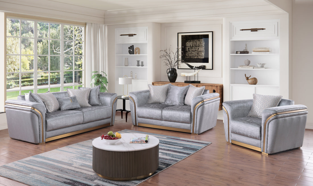 S1005 Torino (Grey) sofa loveseat