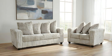 S300 Gia (Silver) sofa & loveseat