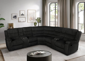 S3672 Calantha (Black) reclining sectional