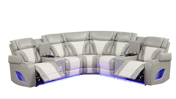 S4201 Robin (Grey) reclining sectional