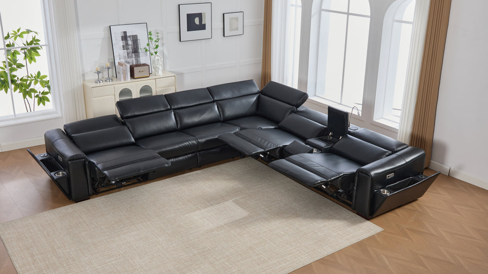 S681 Divani Power (Black) sectional