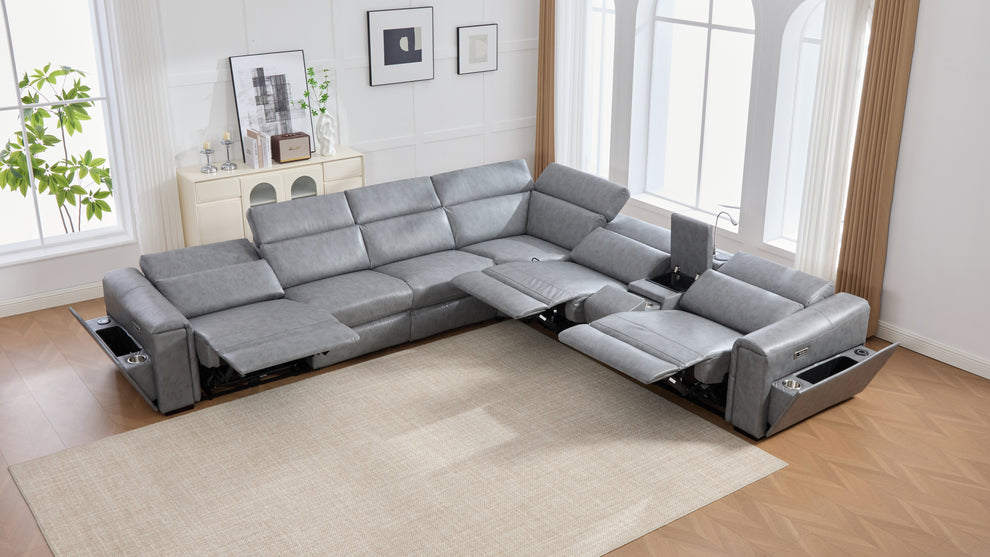 S681 Divani Power (Grey) sectional