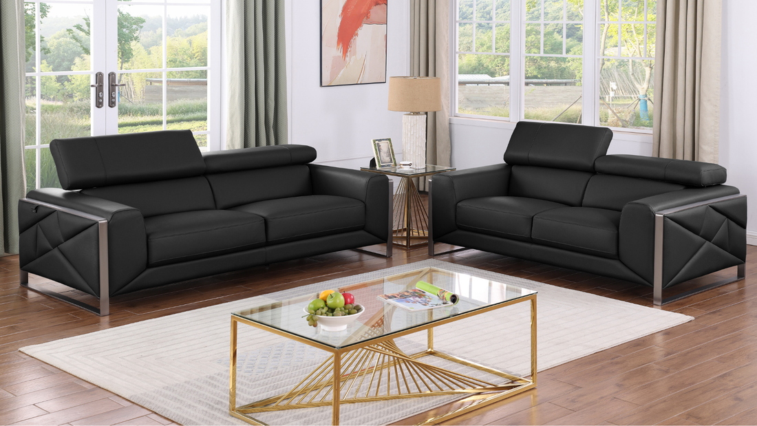 MI-989 Giorgio (Black) sofa loveseat