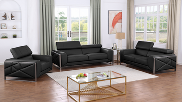 MI-989 Giorgio (Black) sofa loveseat
