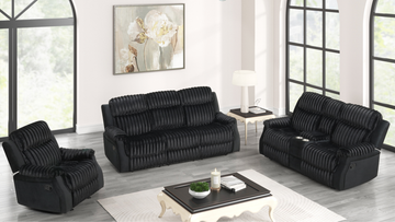 S4230 Willow (Black) 3pcs reclining set