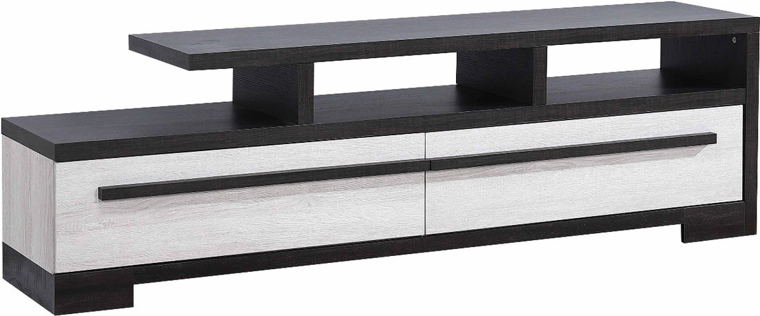 B8162-9 REMINGTON TV STAND CHALK/EBONY