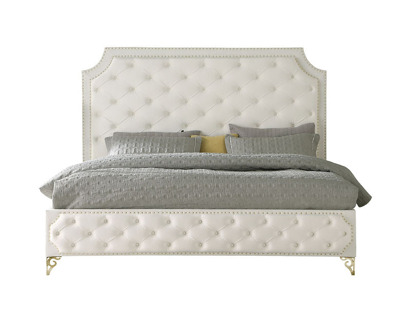 B830 Leilah platform bed (Cream)