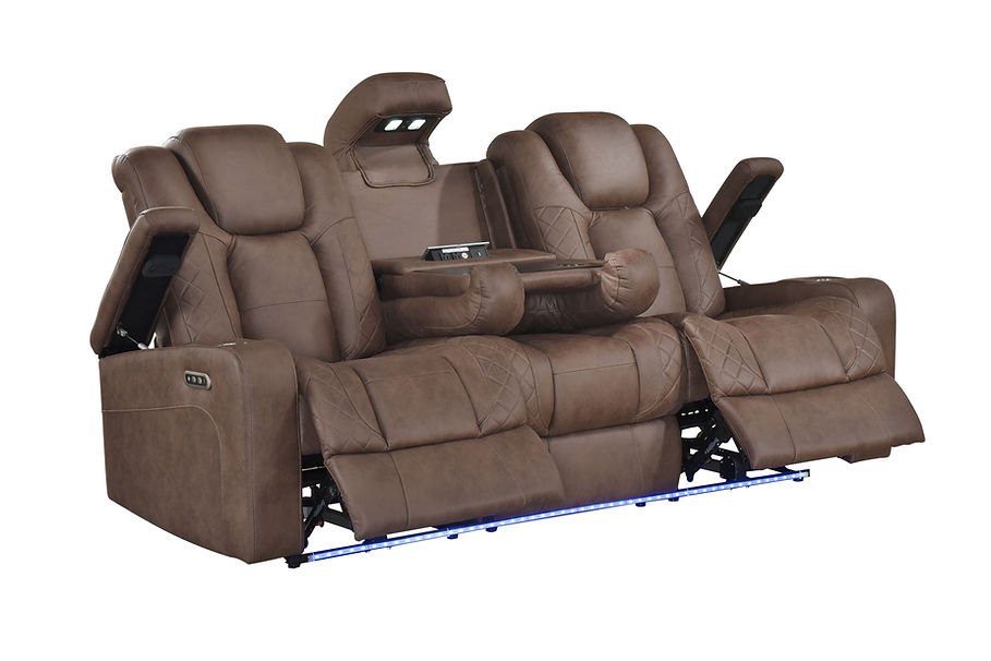 S9304 Ashley PWR reclining set (Brown)