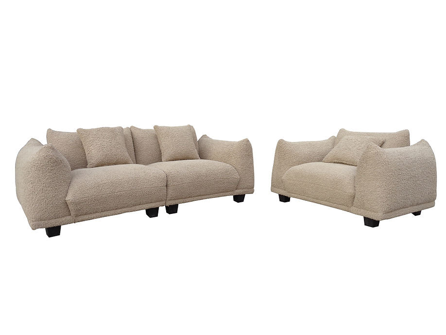S3131 Homey sofa and oversized chair (Brown)