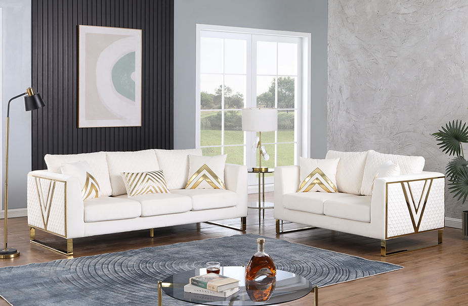 S1300 Vista Bonita (Cream) sofa and loveseat