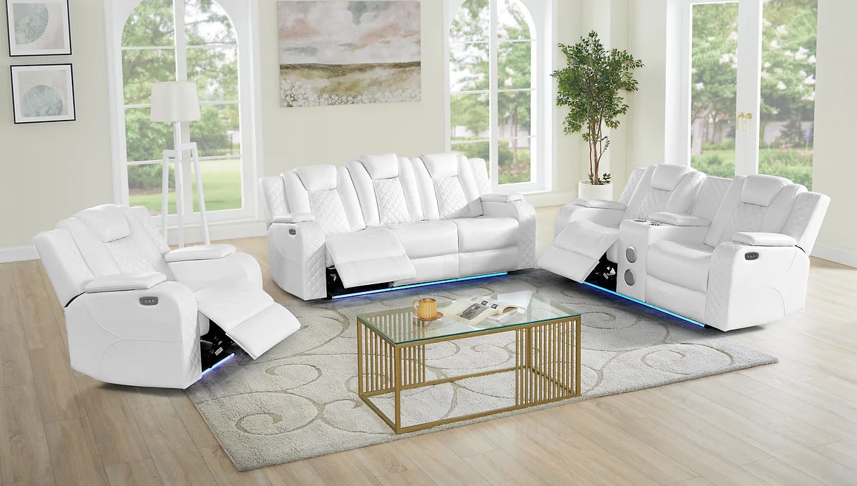 S3480 Eclipse White 3pcs  POWER RECLINING SET