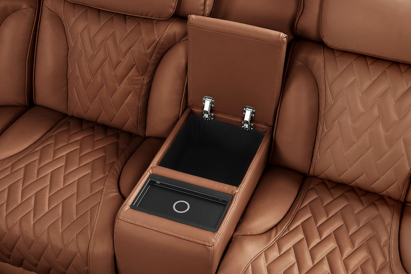 S2024 Skyline (Brown Caramel) power reclining sectional