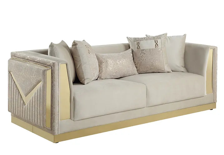 S4030 Monaco (Cream) sofa and loveseat