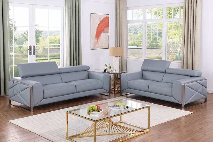 MI-989 Giorgio (LT. Blue) sofa loveseat