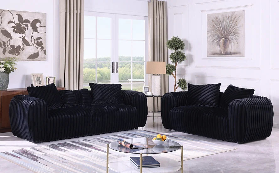 S8809 Eli (Black) sofa and loveseat