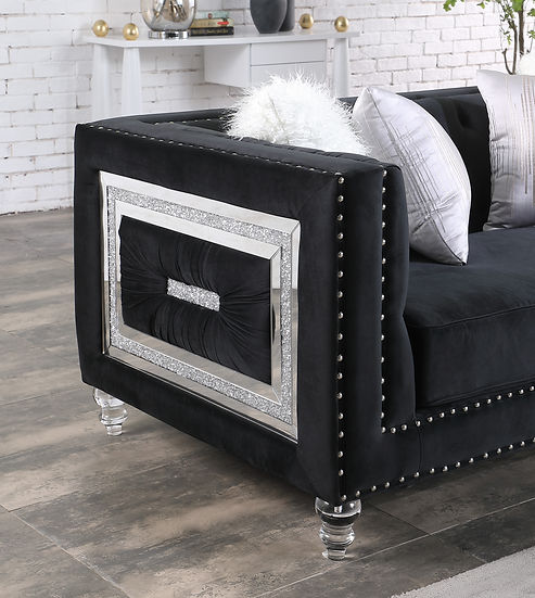 S1771 Miley (Black) sofa and loveseat